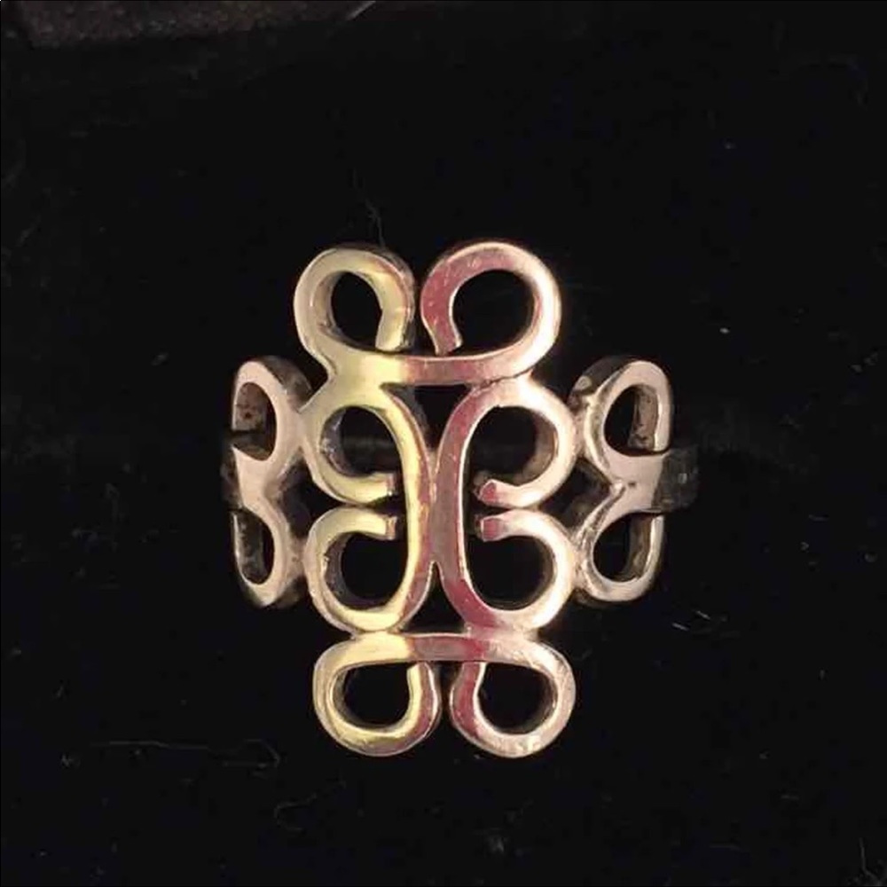 Ring Vintage 925 SterlingSilver Artisan Scrolled